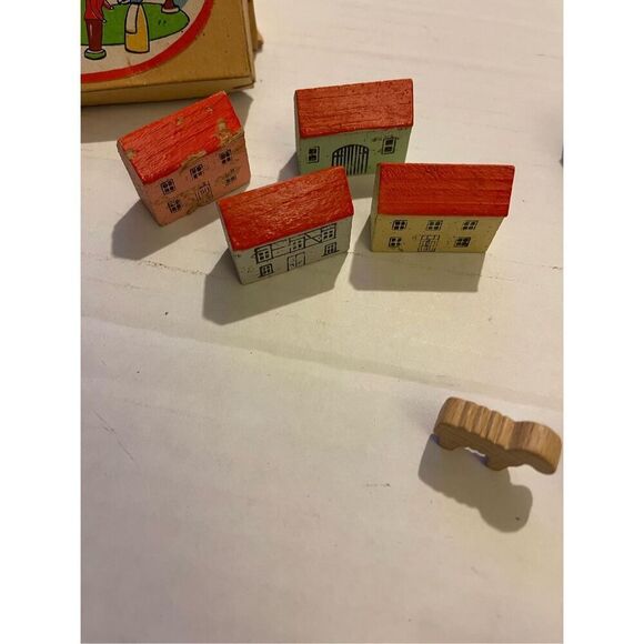 Vintage Miniature East Germany Dregeno mini Animals Houses Trees Fence Set Origi - Picture 8 of 14